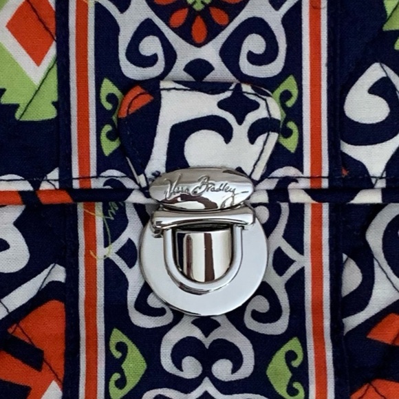 Vera Bradley Pushlock Wristlet Wallet Extra Keychains Retired Sun Valley - Picture 11 of 11